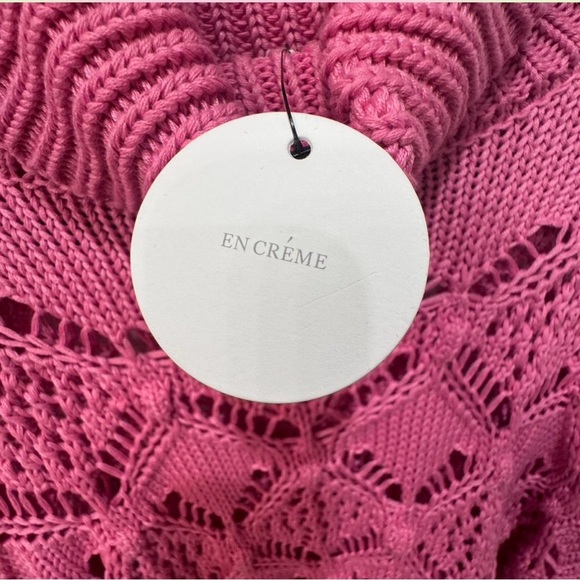 NWT EN CRÈME Magenta Turtleneck Sweater - Picture 4 of 5